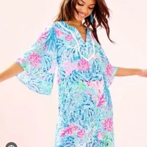 Lilly Pulitzer Pink and Gold Signature Tag